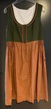 Damen Trachten Dirndl ärmellos Grün, Braun gemustert ca. Gr. 42