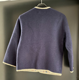 Damen Trachten Janker/Jacke Blau mit Stickerei ca. Gr. 40 v. lutzies