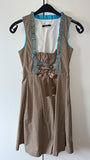 Damen Trachten Dirndl ärmellos Beige gepunktet Gr. 36 v. Esmara
