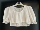 Damen Trachten Dirndl Bluse kurzarm weiß ca. Gr. 42 v. Alois Amann
