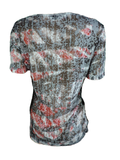 Capuccino Damen T-Shirt Kurzarm Viskose Gemustert Gr. 36