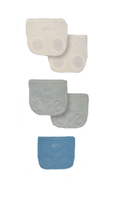 Baby Unterhose 5er-Pack Blau/Weiß, Braun/Beige, Lila/Weiß, Rosa/Weiß Gr. 74/80