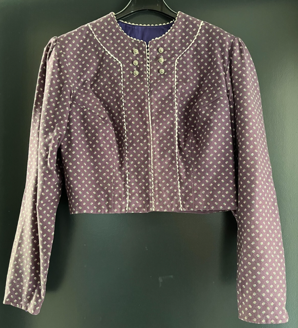 Damen Trachten Janker/Jacke Lila geblümt ca. Gr. 40