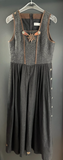 Damen Trachten Dirndl ärmellos Schwarz, Grau Gr. 38 v. tofana
