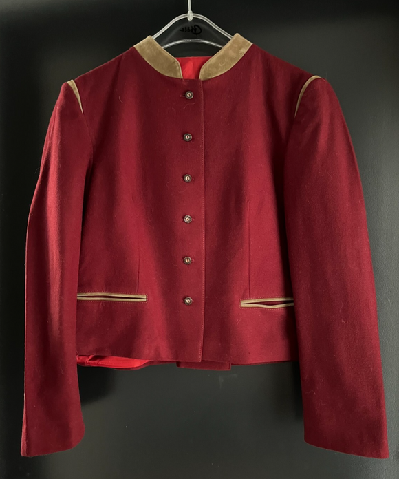 Damen Trachten Janker/Jacke weinrot ca. Gr. 42 v. Distler