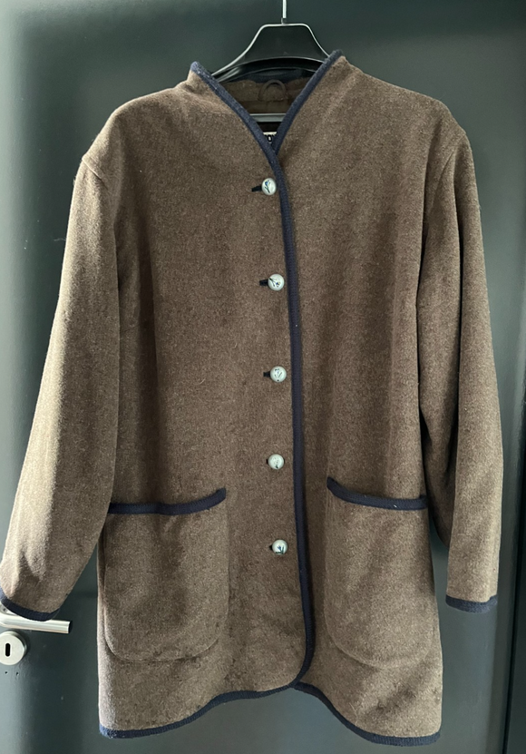 Damen Trachten Janker/Jacke Braun, Blau ca. Gr. 48 v. Laconic