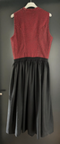 Damen Trachten Dirndl ärmellos Schwarz Rot gemustert ca. Gr. 40