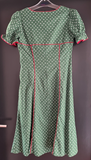 Damen Trachten Dirndl kurzarm Grün weiß gemustert ca. Gr. 36 v. Hannah