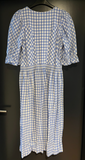 Damen Trachten Dirndl kurzarm Blau, Weiß gemustert Gr. 40 v. Salzburger Dirndl