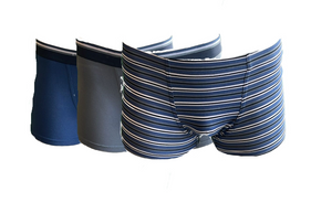 Herren Retropants Unterhose 3er-Pack Blau, Grau Gr. M, L, XL, 2XL