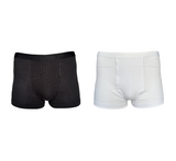 Herren Retropants Feinripp Schwarz Weiß Baumwolle Gr. M L