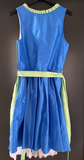Damen Trachten Dirndl ärmellos Blau, Grün mit Schürze ca. Gr. 38 v. NKD