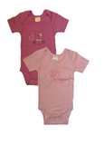 Baby Body Kurzarm  2er-Pack Gelb/Grün,Rosa,Rot/Grün,Blau,Hellgrün/Gelb Gr. 74/80