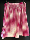 Damen Trachten Dirndl Schürze Rosa-Weiß gemustert Länge ca. 68 cm