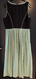 Damen Trachten Dirndl ärmellos Schwarz, Grün-Weiß kariert ca. Gr. 44