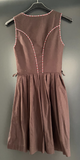 Damen Trachten Dirndl ärmellos Braun, Rot gemustert ca. Gr. 32 v. Stockerpoint