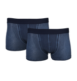 Herren Retropants 2er Pack Grün Rost Navy Blau Baumwolle Gr. M