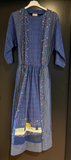 Damen Trachten Dirndl 3/4 Arm Blau, mehrfarbig gemustert Gr. 38 v. Sigikid