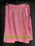 Damen Trachten Dirndl Schürze Rosa-Weiß gemustert Länge ca. 68 cm