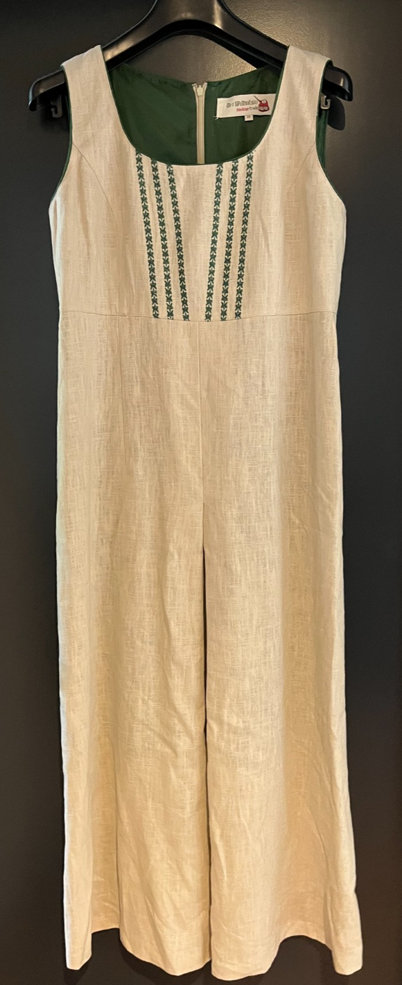 Damen Trachten Dirndl ärmellos Beige, Grün ca. Gr. 38 v. Der Wildschütz