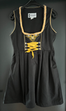 Damen Trachten Dirndl ärmellos Schwarz, gelb ca. Gr. 36 v. Astrapal