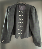 Damen Trachten Janker/Jacke Dunkelblau grün gemustert ca. Gr. 38