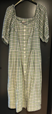 Damen Trachten Dirndl kurzarm Grün, Blau gemustert ca. Gr. 44 v. C&A
