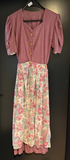 Damen Trachten Dirndl kurzarm Altrosa mit Schürze Gr. 38 v. Yessica
