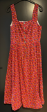 Damen Trachten Dirndl ärmellos Rot, Mehrfarbig gemustert Gr. 40 v. Seasons