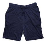 Herren Shorty Pyjama Schlafanzug Kurzarm Dunkelblau Baumwolle Gr. M