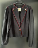 Damen Trachten Janker/Jacke Schwarz, rot ca. Gr. 42 v. meico