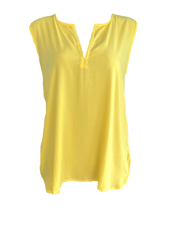 Damen Top Viskose Gelb Gr. 40, 42, 44, 46, 48, 50, 52, 54 und 56