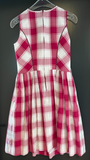 Damen Trachten Dirndl ärmellos Rot-Weiß gemustert Gr. 40 v. Spieth & Wenksy