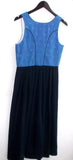 Damen Trachten Dirndl ärmellos blau, Rock schwarz Gr. 36 v. Oscar Trachten