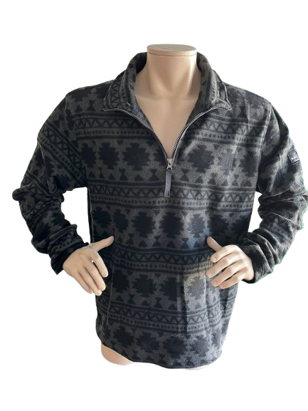 MAUI Herren Fleece-Troyer  anthra gemustert 30226 Gr. L XL XXL