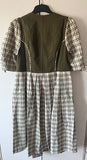 Damen Trachten Kleid Kurzarm Grün kariert ca. Gr. 40 v. C&A