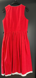 Damen Trachten Dirndl ärmellos rot weiß gemustert ca. Gr. 38 v. NKD