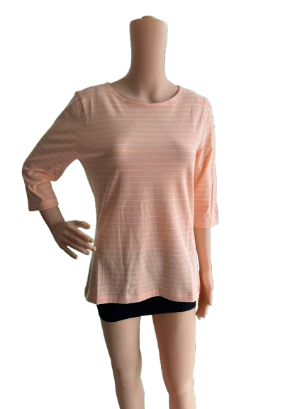JOY DA T-Shirt LOTTE 36901  3/4-Arm rose strip orange strip Gr. 38 40 42 44 46