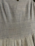 Damen Trachten Dirndl ärmellos Blau, Weiß kariert ca. Gr. 34 v. Tofana