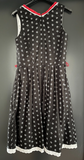 Damen Trachten Dirndl ärmellos schwarz weiß gemustert Gr. 34
