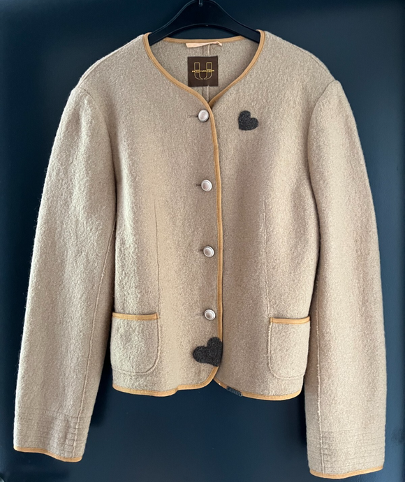 Damen Trachten Janker/Jacke hellbraun ca. Gr. 40 v. Giesswein