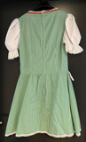 Damen Trachten Dirndl kurzarm Grün-Weiß, Rot gemustert Gr. 36 v. Orlob
