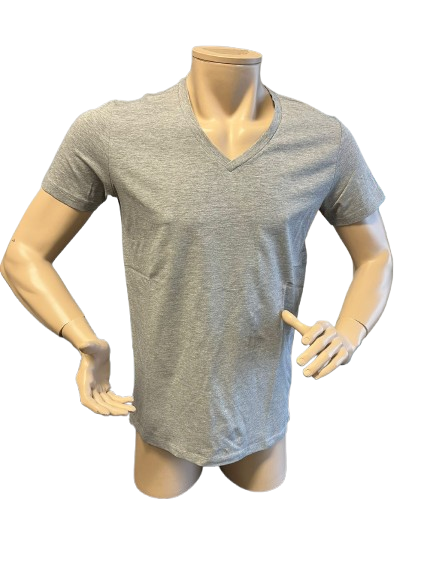 Hakro Herren T-Shirt V-Ausschnitt  272 Kurzarm Fbe grau-mel. S - 2XL