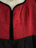 Damen Trachten Dirndl ärmellos schwarz, rot ca. Gr. 44 v. Isola