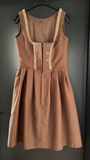 Damen Trachten Dirndl ärmellos braun ca. Gr. 40