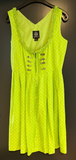 Damen Trachten Dirndl ärmellos Grün, Weiß gemustert Gr. 40 v. Almenrausch