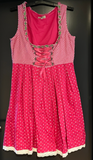Damen Trachten Dirndl ärmellos Rosa, Weiß gemustert ca. Gr. 44/46 v. Waldschütz