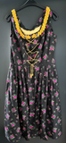 Damen Trachten Dirndl ärmellos Schwarz, mehrfarbig gemustert ca. Gr. 42
