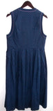 Damen Trachten Dirndl ärmellos blau gemustert Gr. 46