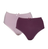 Damen Slip 2er Pack Baumwolle verschiedene Farben Gr. M